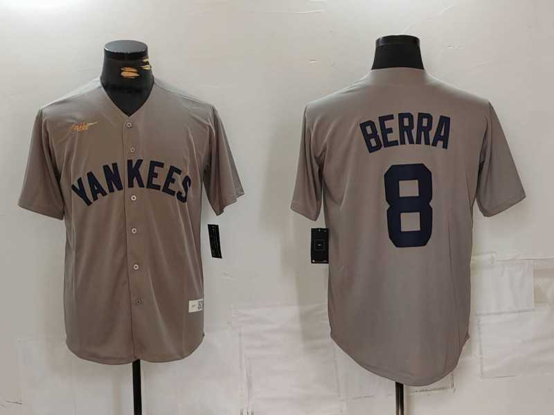 Men's New York Yankees #8 Yogi Berra Grey Throwback Stitched Cool Base Nike Jersey,We sell and wholesale Men's New York Yankees #8 Yogi Berra Grey Throwback Stitched Cool Base Nike Jersey on line form chian!